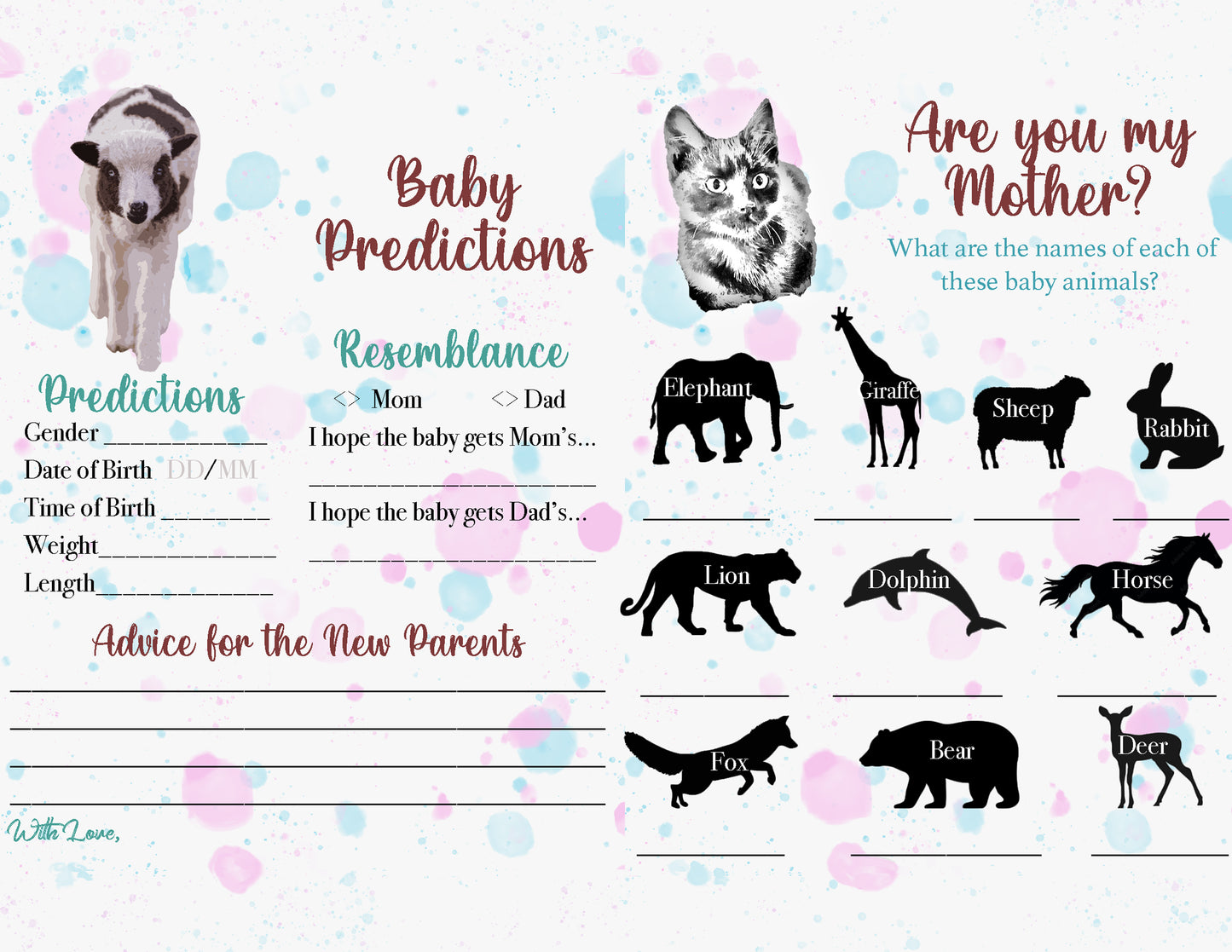 Baby Shower Printables